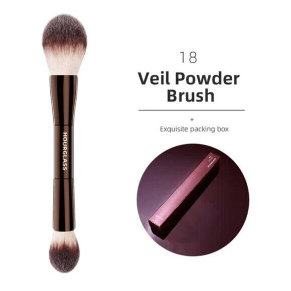 HOURGLASS VEIL FOUNDATION VEIL DOUBLE END POWDER BRUSH SET NIB - Picture 5 of 7